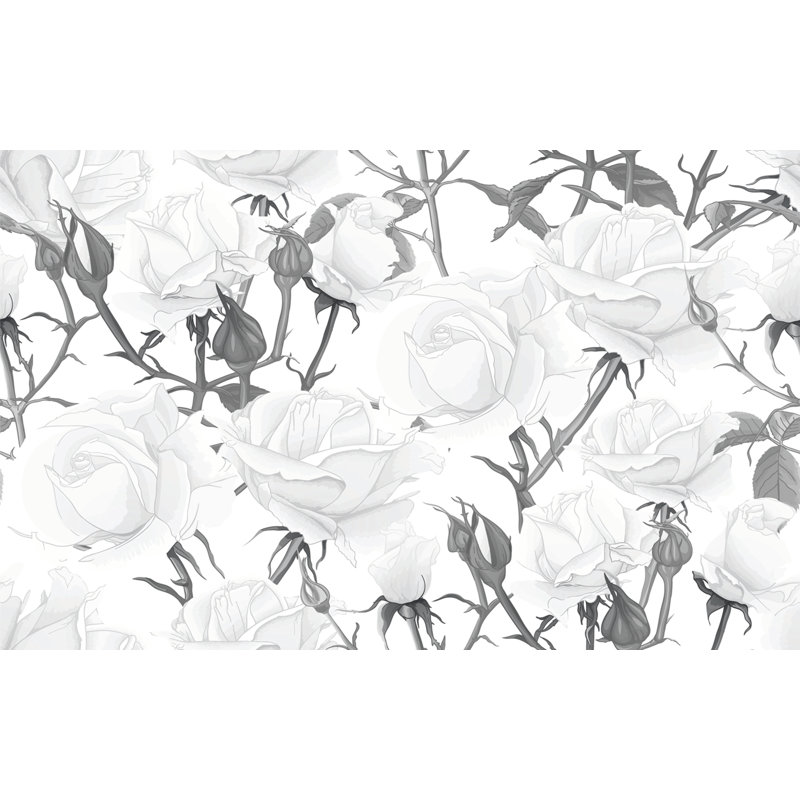 Papier peint amovible Heaven White Roses