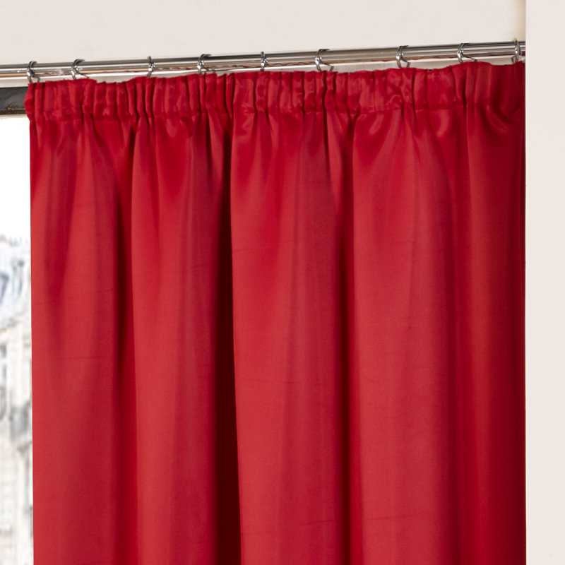 Cozine Blackout Curtain Pair, Red, 229 W x 229 D cm
