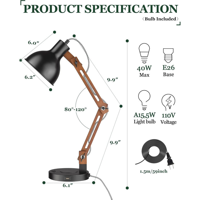 Lampe de bureau moderne à DEL