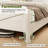  Oceant Sherell Farmhouse King Bed Frame Storage Bookcase Headboard, White-276771027-276771024