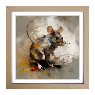 Mouse Gestural Art - Framed Print