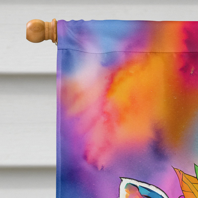 Drapeau de maison de hippie animal rhinocéros