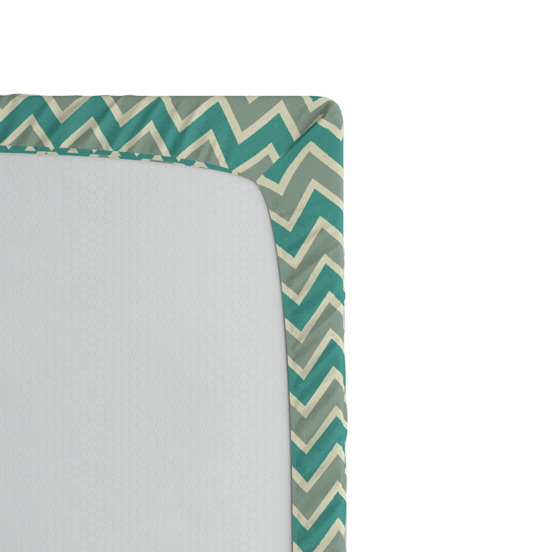 Microfiber Chevron Fitted Sheet, Full Fitted Sheet