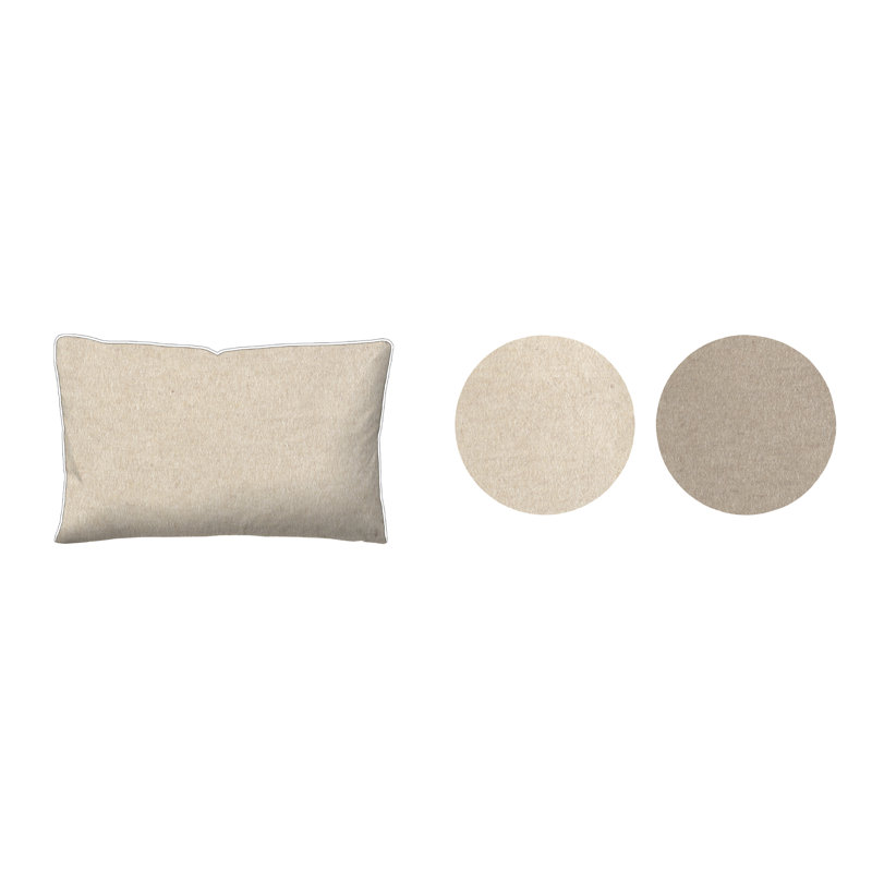Flannel Flanell Pillow Case, 40 x 80 cm, Beige