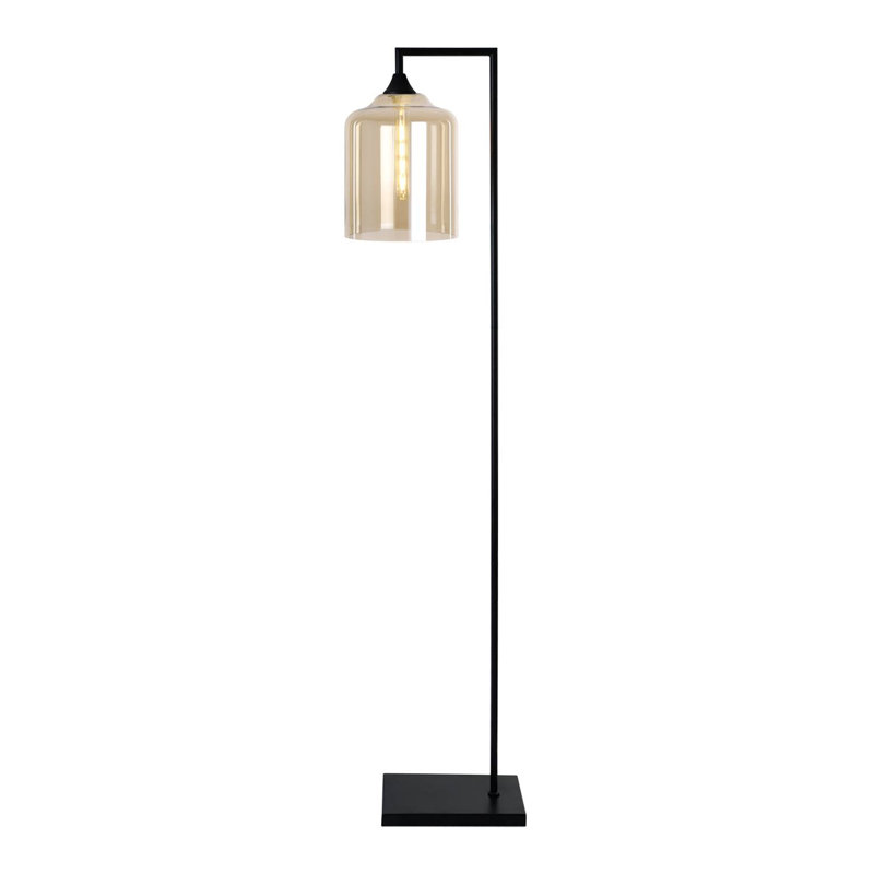 Aether 155cm Task Floor Lamp, Amber, Black