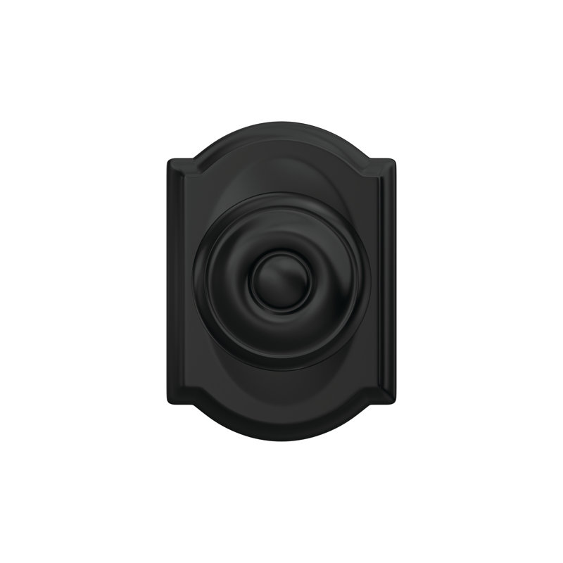 Custom Georgian Non-Turning Knob with Camelot Trim, Matte Black