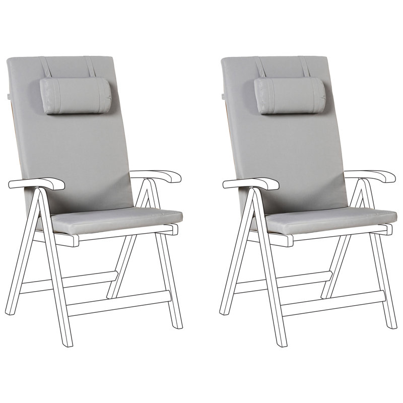 Set of Back/Seat Cushions JAVA/AMANTEA PREMIUM 50 x 70 cm, 2, Light Grey