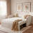 Velvet Upholstered Daybed With Pop Up Trundle And Nail Head Decoration-1394585735