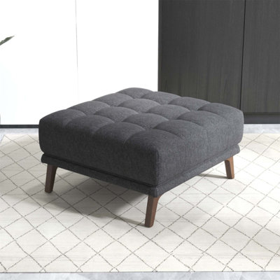 Addison Square Upholstered Ottoman Comfortable Footrest and Versatile Coffee Table with Classic Design and Cozy Corners