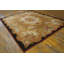 Tapis d'Aubusson ancien français à médaillon floral brun, style Louis-Philippe, années 1850, en laine, 2,69 m x 3,30 m.