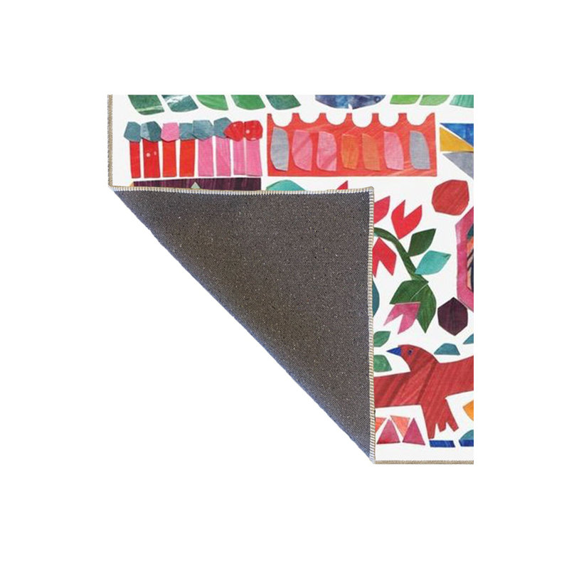 Multi Color Mixed Figure Pattern Creative Modern Decorative Machine Washable Area Rug, Runner 2'6" x 9'10"