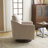 Chenille Living Room Swivel Barrel Accent Chair-1809112801