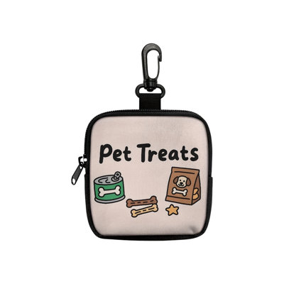 Zipper Sealed Dog Training Snack Bag, White