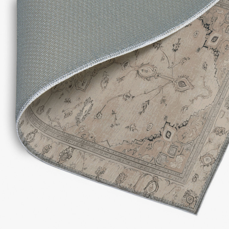 Tapis gris d'intérieur et d'extérieur Tabriz, Rectangulaire 2 pi x 3 pi