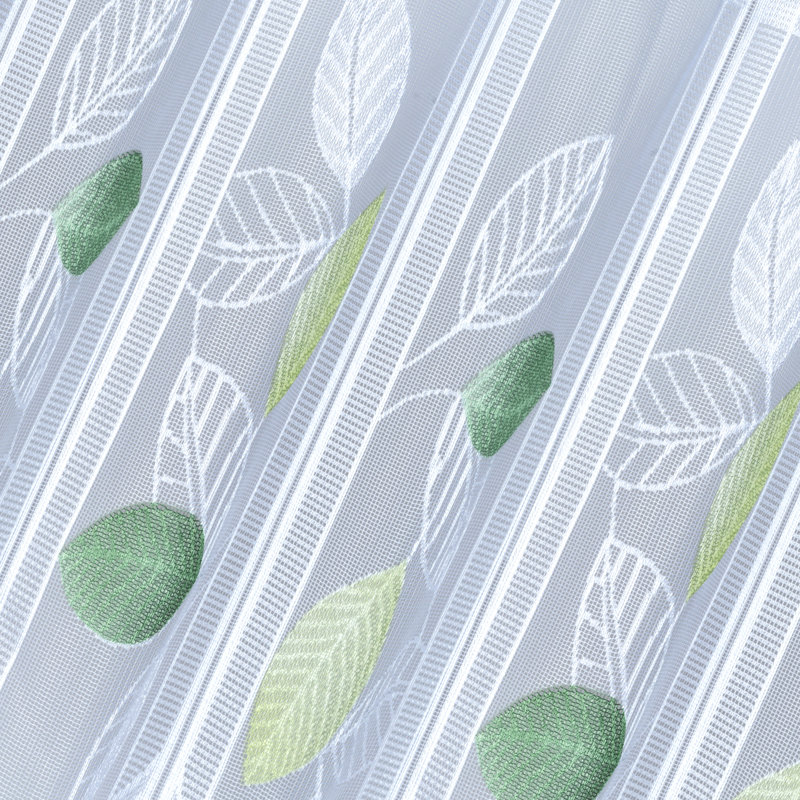 Asotin Floral Scalloped Cafe Curtain, 45cm H x 100cm W