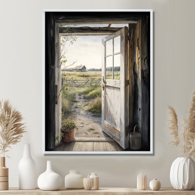 «View From A Cottage Country Door I - Farm Landscape», art mural