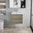 30" Floating Bathroom Vanity Modern Wall-Mounted Single Vanity with Integrated Resin Top, 2 Soft Close Drawers, Full Assembly