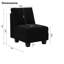 Chaise sans accoudoirs en velours de 23,6 po de largeur et module de chaise simple pour canapé modulaire Eyram-653582038