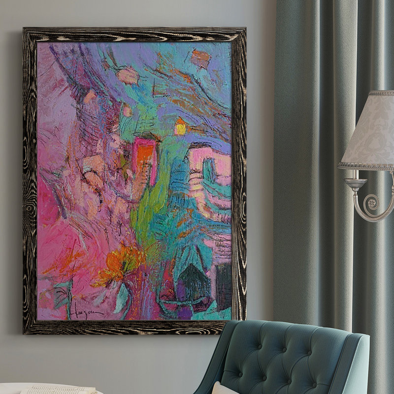 " My Pink House ", Black, 43.5" H x 31.5" W x 1" D