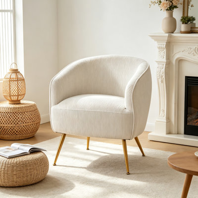 Fauteuil demi-tonneau Corduroy