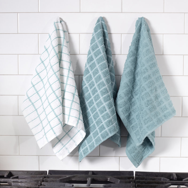 Cotton Plaid Tea Towel Kitchen Towel, Dew