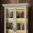 69.3"H Wood China Cabinet With Glass Doors & LED Lighting