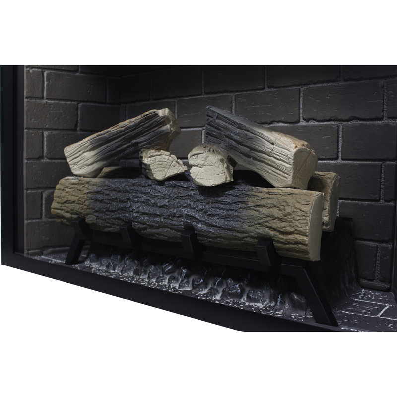 33" Infrared Electric Fireplace Insert with Touch Panel, Fixed Trim Kit & Crackling Sound