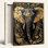 Golden Elephant, reproduction d'art sur toile, ensemble de 1