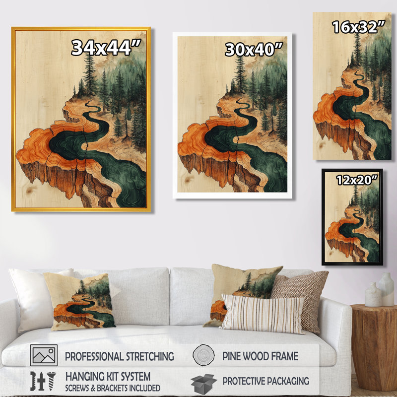 Gentia - Landscapes Wall Decor, H 40 po x l 30 po, Toile tendue, Ne s’applique pas