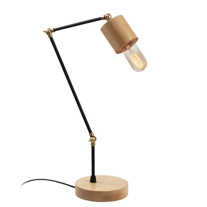 Lampe de bureau 20,47 po noire / brune Heng