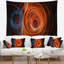 Tapisserie de cercles de couleur brun abstrait-28497466