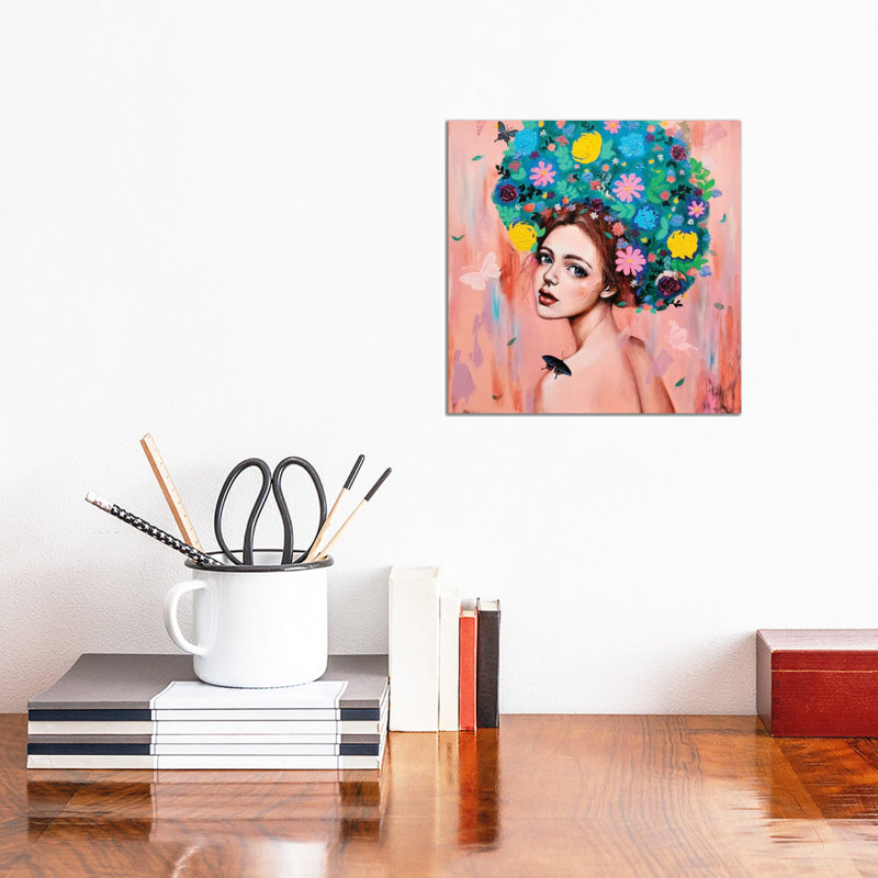 Flower Girl: Dreams Of You by Eury Kim - Wrapped Canvas Print, 30.48 cm H x 30.48 cm W