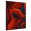 Extra Large Wall Art Fabric Print - Deep Red and Navy Abstract Flowing Waves Artwork Decor for Living Room or Bedroom - "Frame Assembly Required (Unfinished Frame)"-81301499