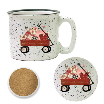 Loads of Love wagon 15 oz Mug & Coaster Set