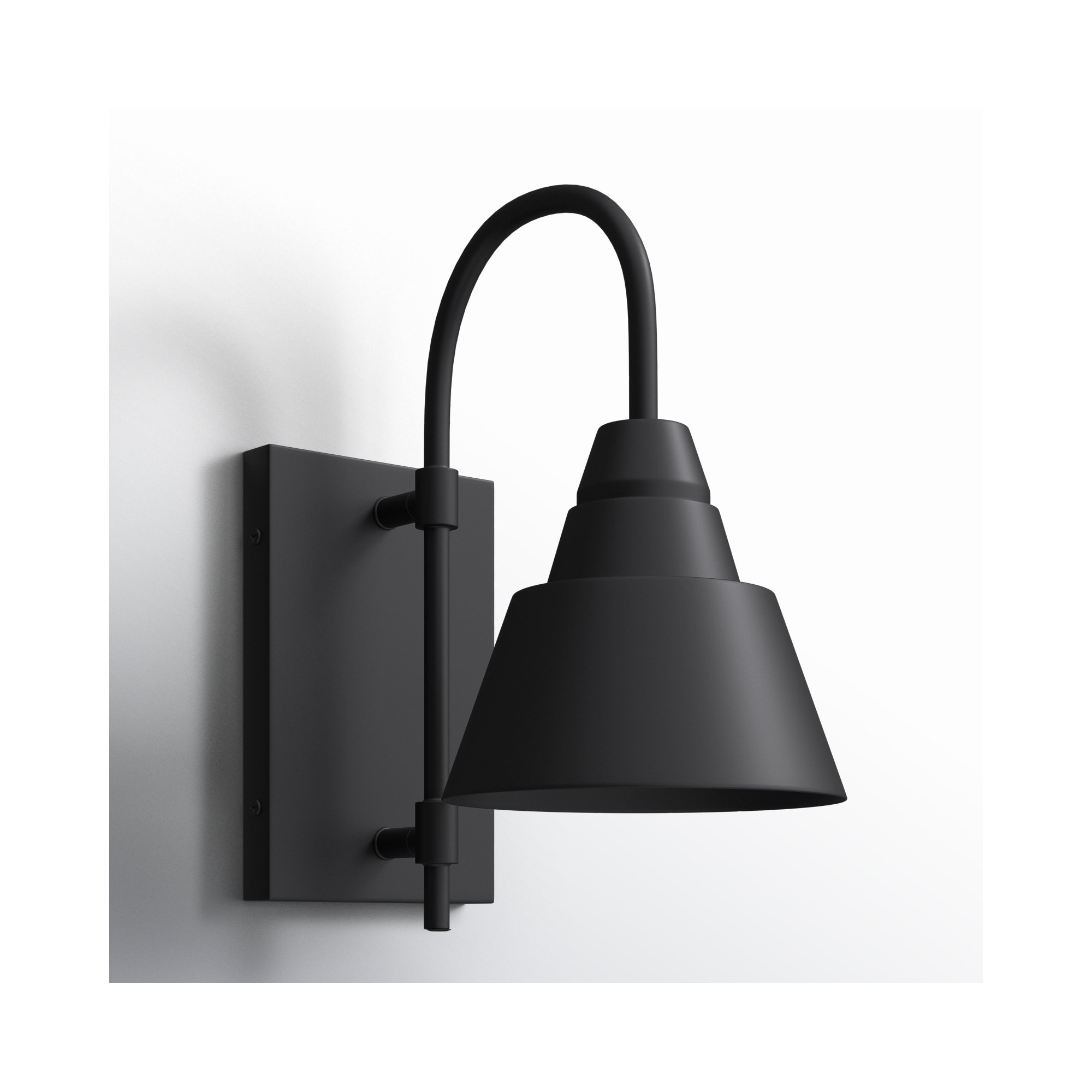 Estiva Single Light Bell Outdoor Iron Wall Light, 12" H x 6" W x 10.5" D