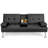 Maggie Twin 66'' Faux Leather Convertible Sofa-1687317399