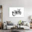 Dessin détaillé de moto - Affiche murale classique, moderne et contemporaine-255762666