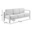 Canapé d'extérieur en aluminium 3 places avec coussins Magers et plateau amovible Magers-50104505-50104487