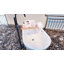 Baignoire de trempage en acrylique autoportante 59 po. X 30 po. Blanc mat brillant avec bonde escamotable