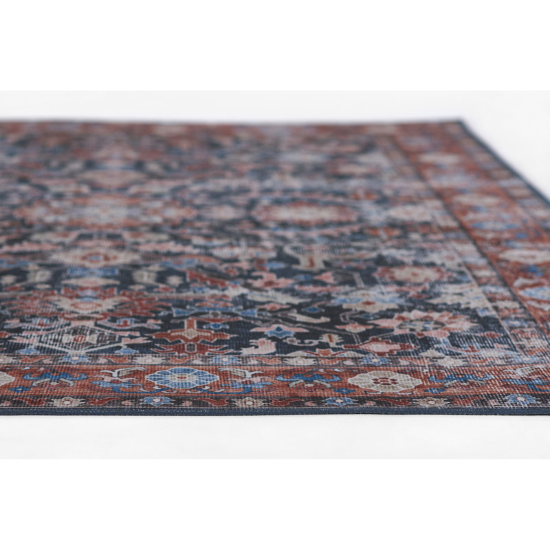 Tapis oriental rouge / bleu / blanc Doheny, Rectangle 2 pi x 3 pi
