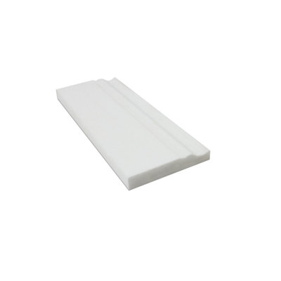 Plinthe murale d'aspect marbre blanc 4 3/4 "x 12" Thassos