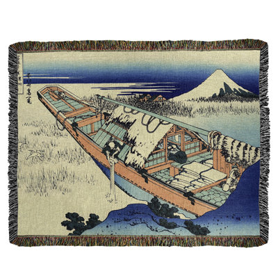 Katsushika Hokusai Hand Woven Throw Blanket