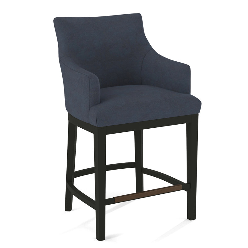 Upholstered Counter Stool, Black, Applause Float The Boat