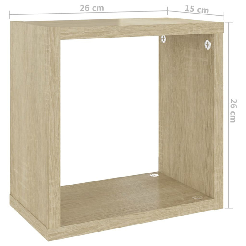 Gleneva 4 Piece Square Cube Shelf