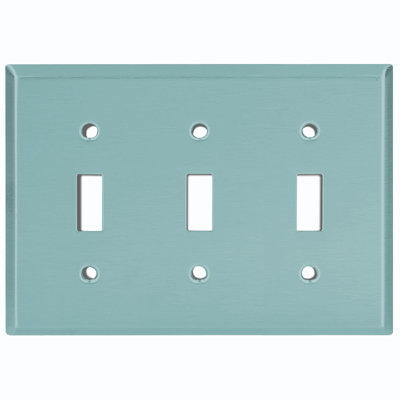 No Subject 3 - Gang Toggle Light Switch Standard Wall Plate