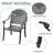 Round Outdoor Dining Set for 2 People, Blue Cushions-1570413639-1570413638