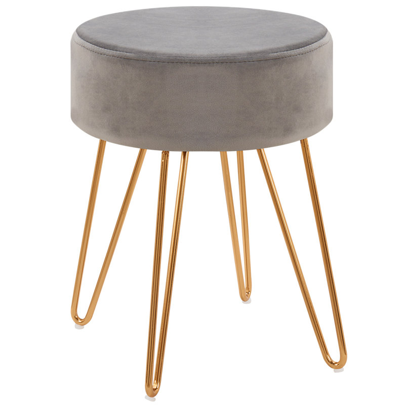 Tabouret de coiffeuse Childress, Gris