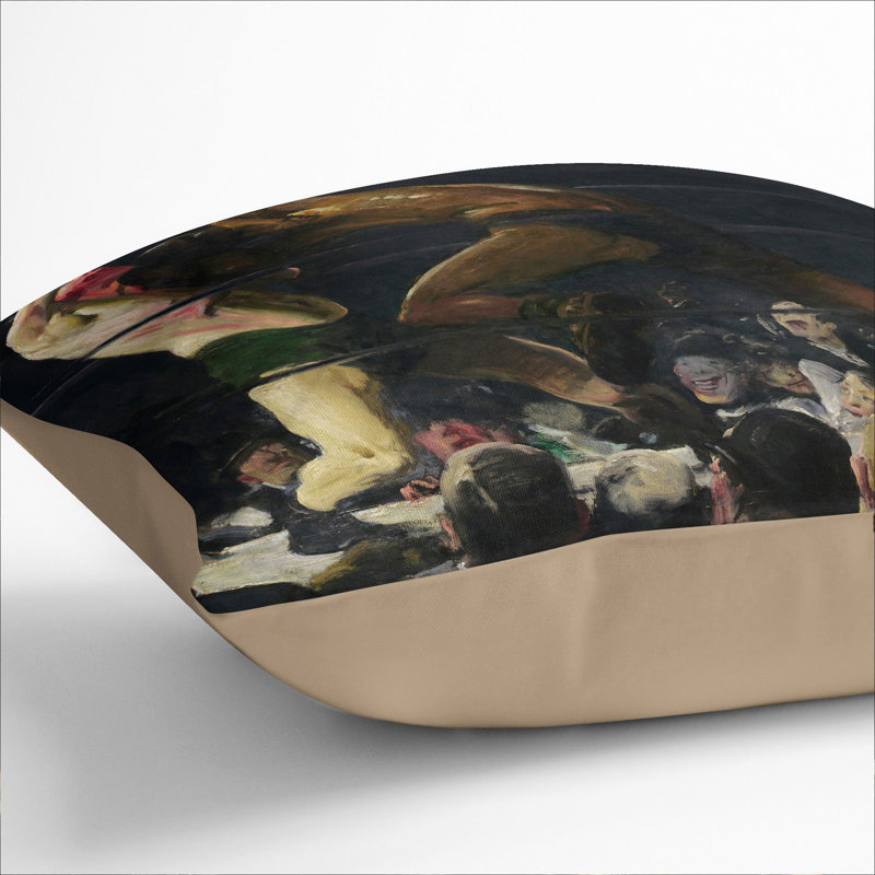 Both Members Of This Club Square Throw Cushion, Stone, 55cm H x 55cm W x 20cm D