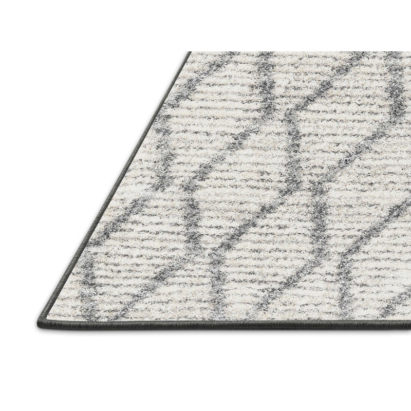 Tapis contemporain ivoire, Rectangle 5 pi x 7 pi