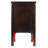 Oriental End Table With Antique Matte Lacquer Finish in Red
